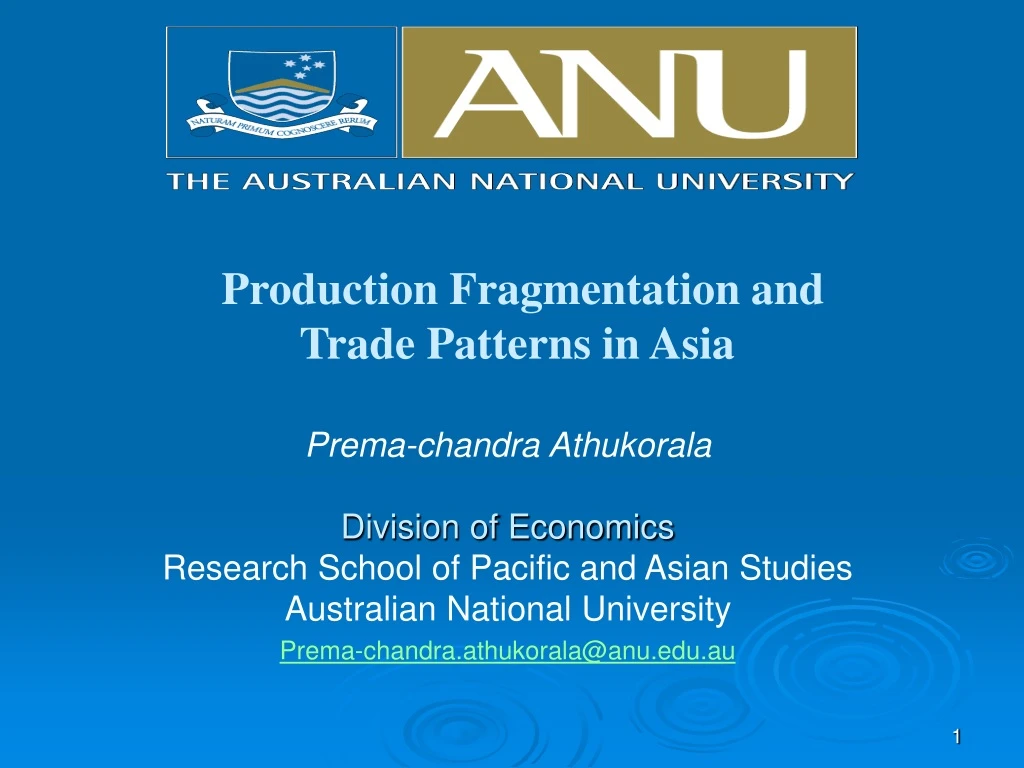 production fragmentation and trade patterns