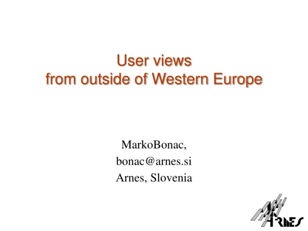 User views  from outside of Western Europe