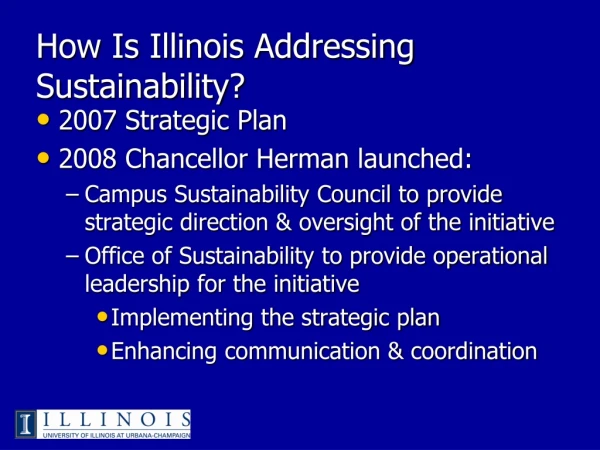How Is Illinois Addressing Sustainability?