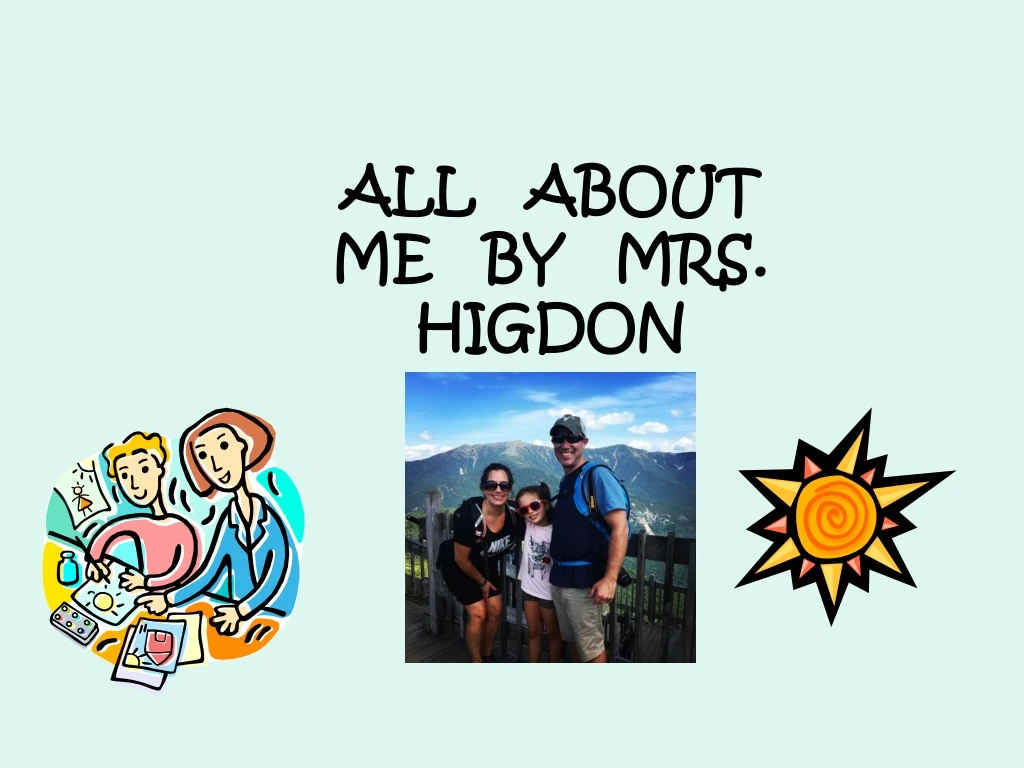 all about me by mrs higdon