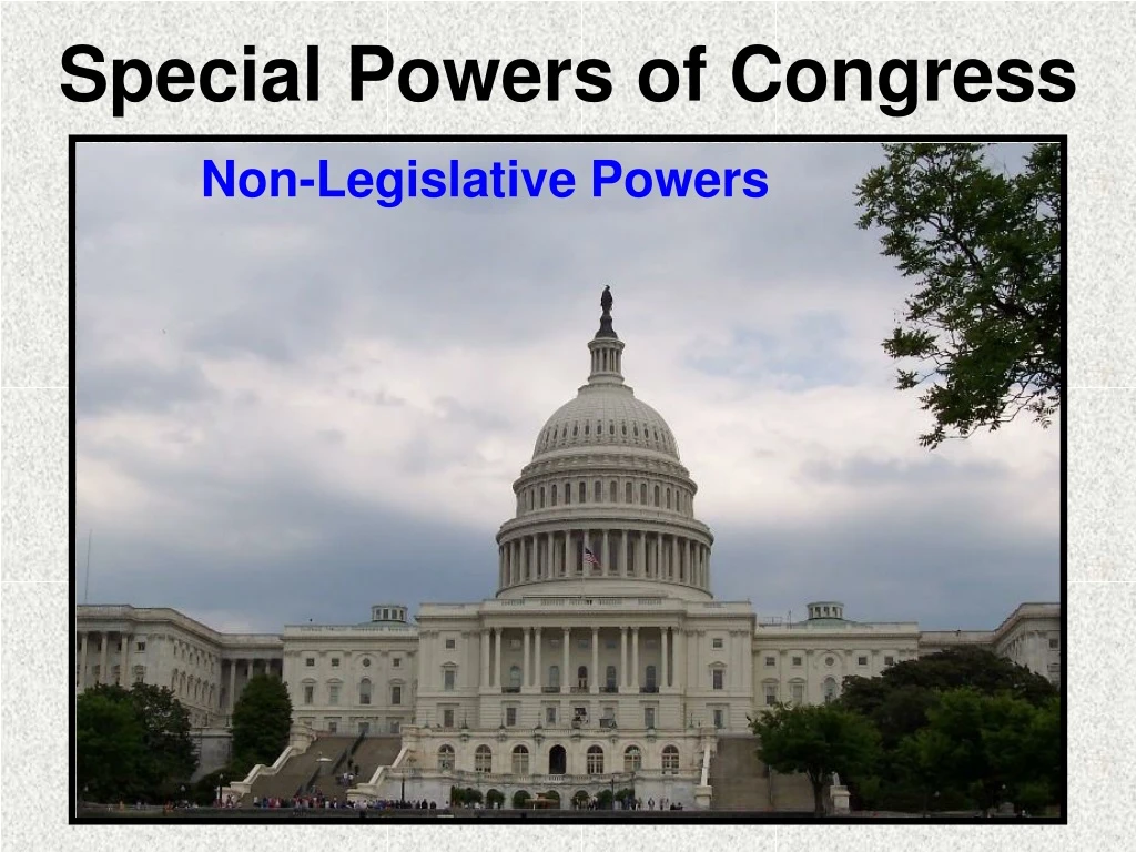 special powers of congress