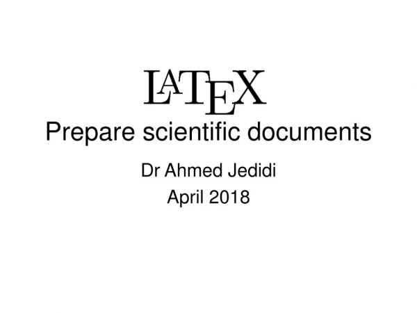 Prepare scientific documents