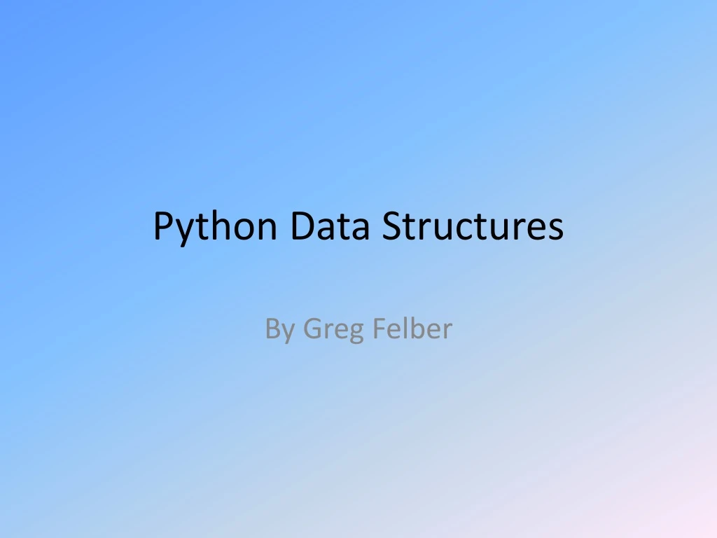 python data structures