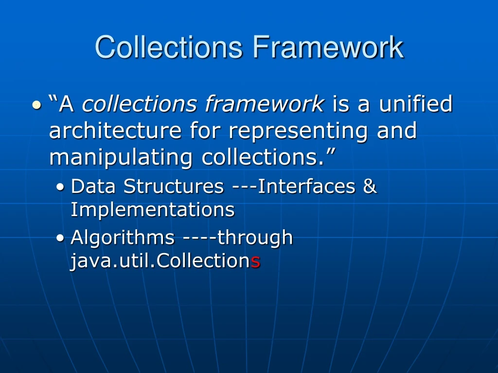 collections framework