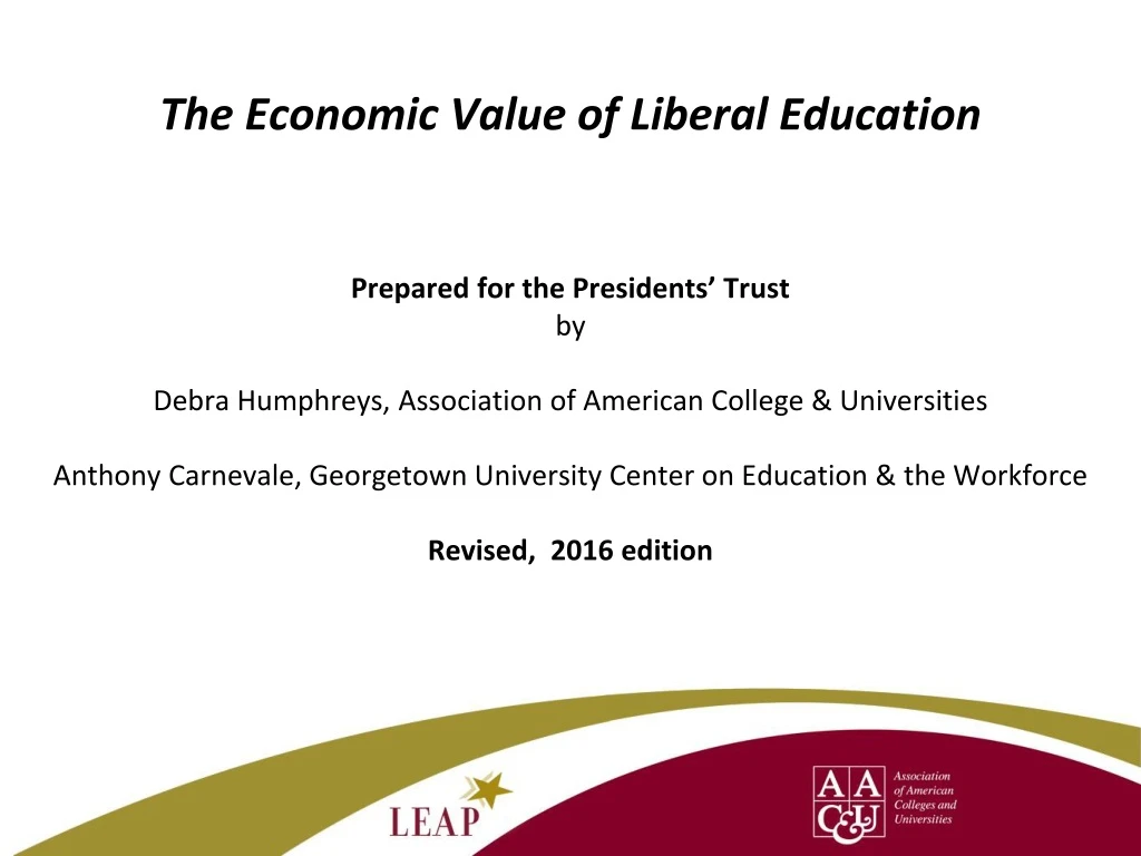 the economic value of liberal education
