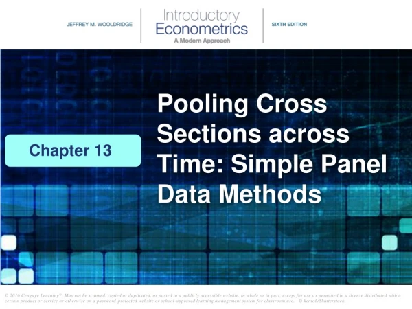 Pooling Cross Sections across Time: Simple Panel Data Methods