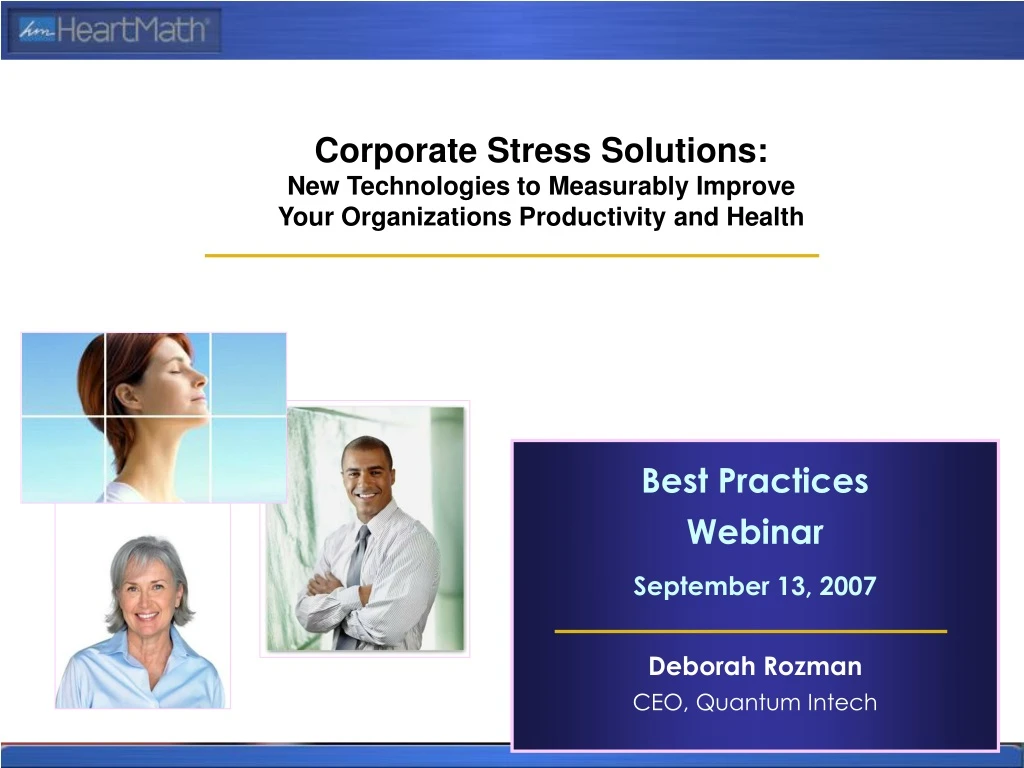 corporate stress solutions new technologies
