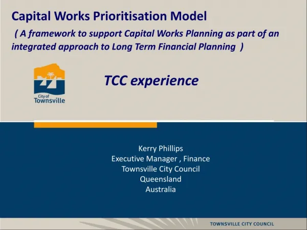Capital Works Prioritisation Model