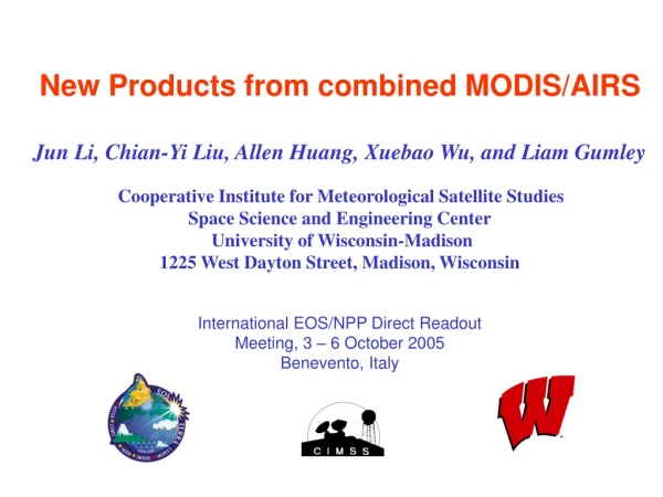 New Products from combined MODIS/AIRS