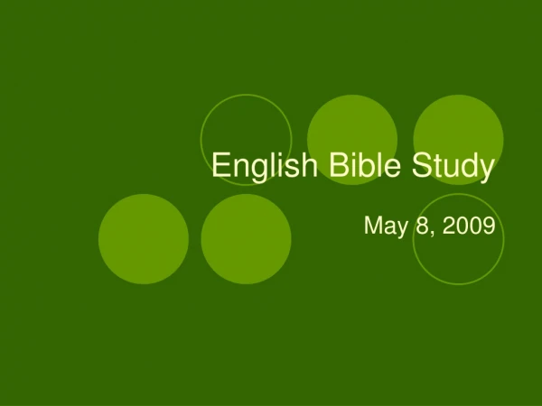 English Bible Study