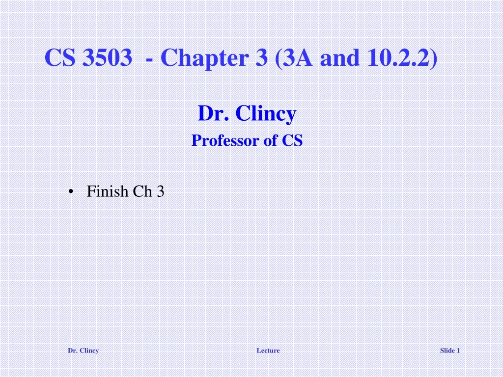 cs 3503 chapter 3 3a and 10 2 2