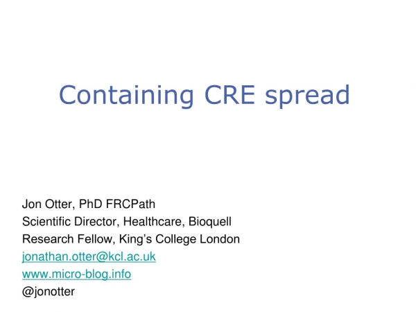 Containing CRE spread