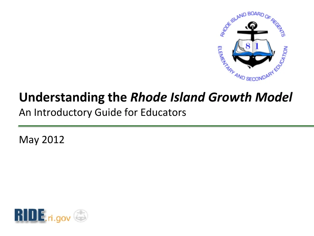 understanding the rhode island growth model an introductory guide for educators may 2012