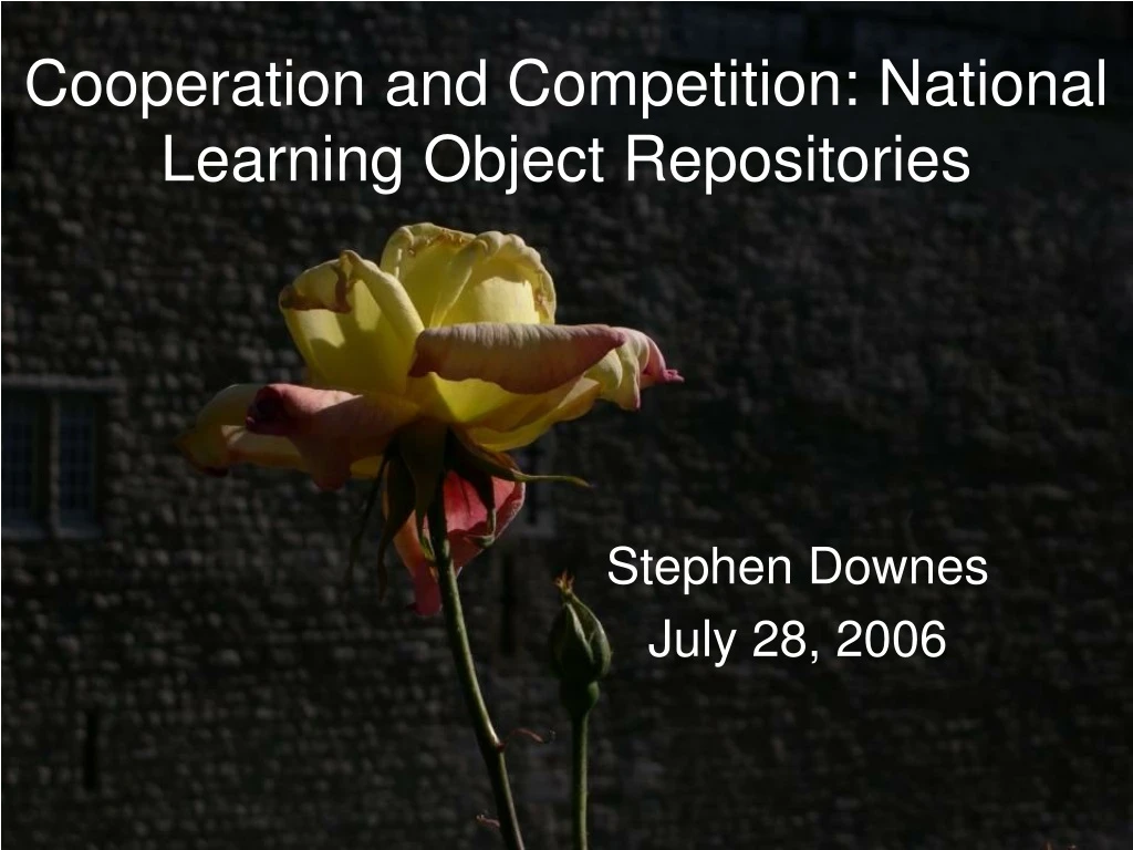 cooperation and competition national learning object repositories