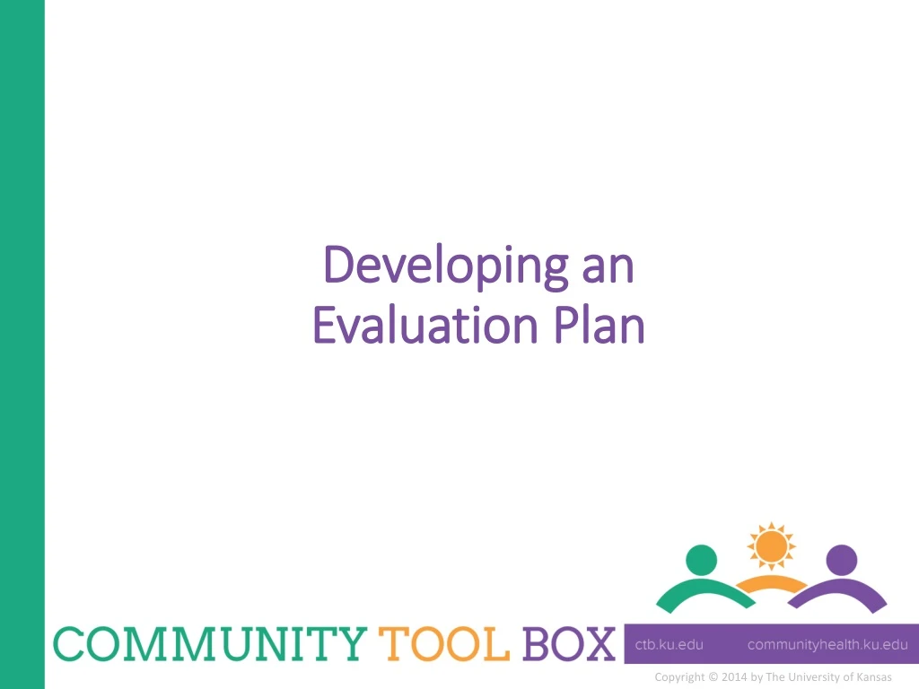 developing an evaluation plan