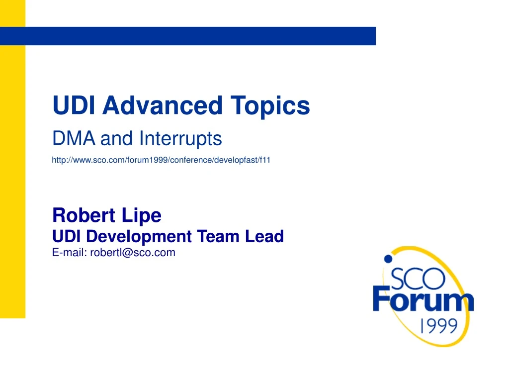 udi advanced topics