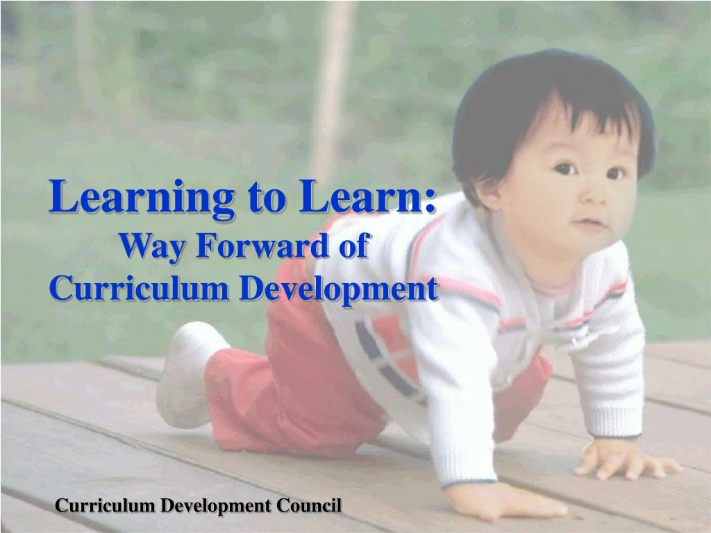 learning to learn way forward of curriculum development
