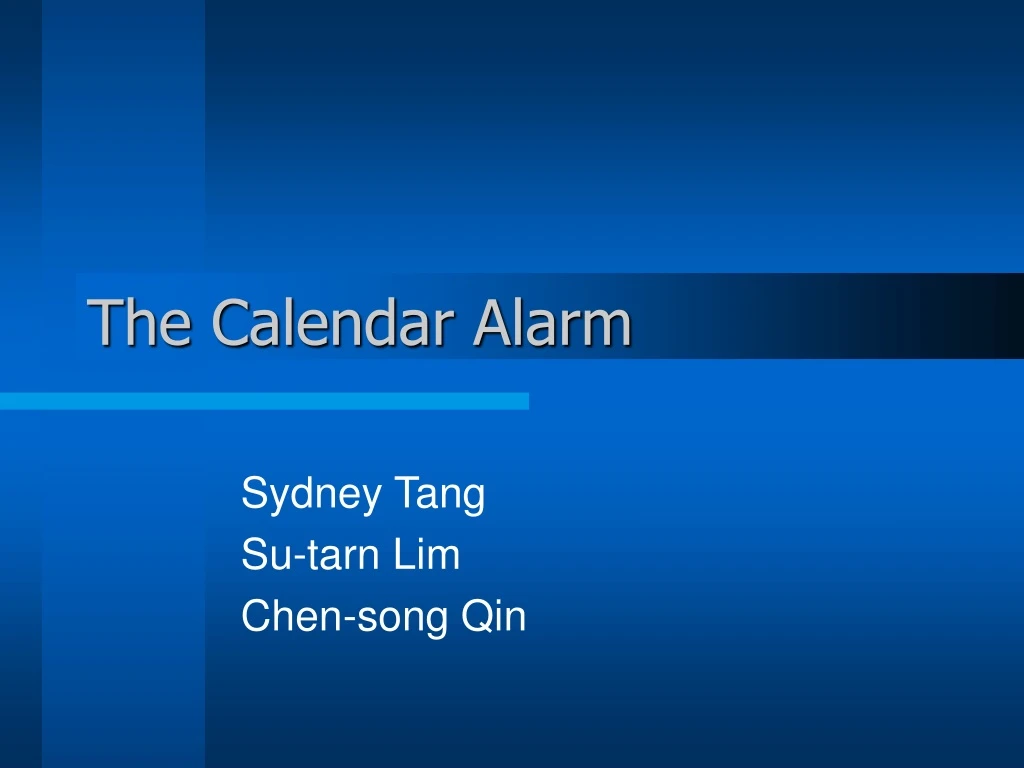 the calendar alarm