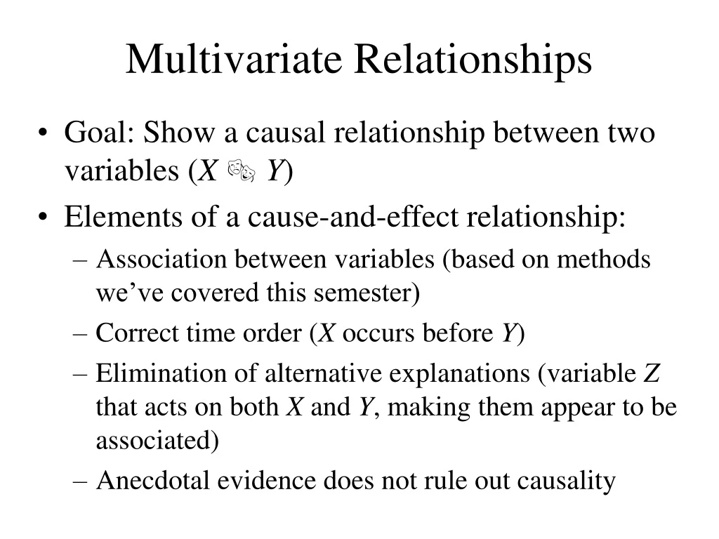 multivariate relationships