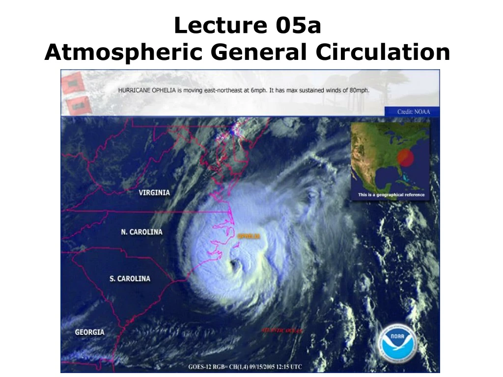 lecture 05a atmospheric general circulation