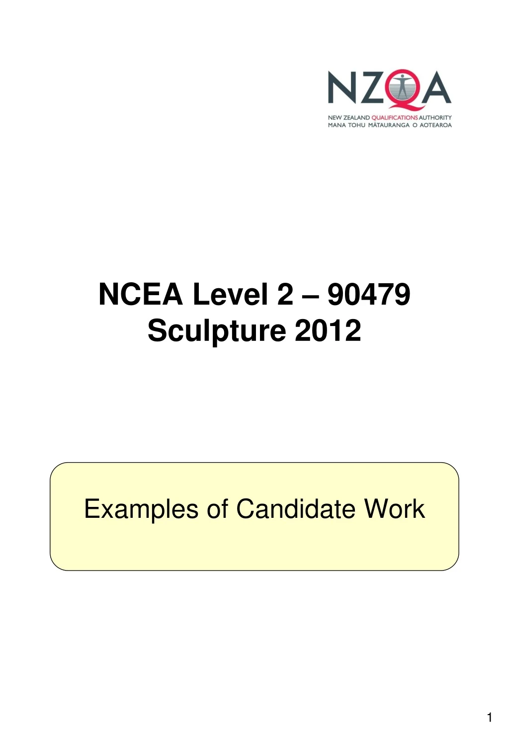 ncea level 2 90479 sculpture 2012