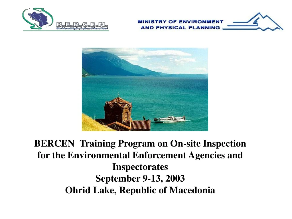bercen training program on on site inspection