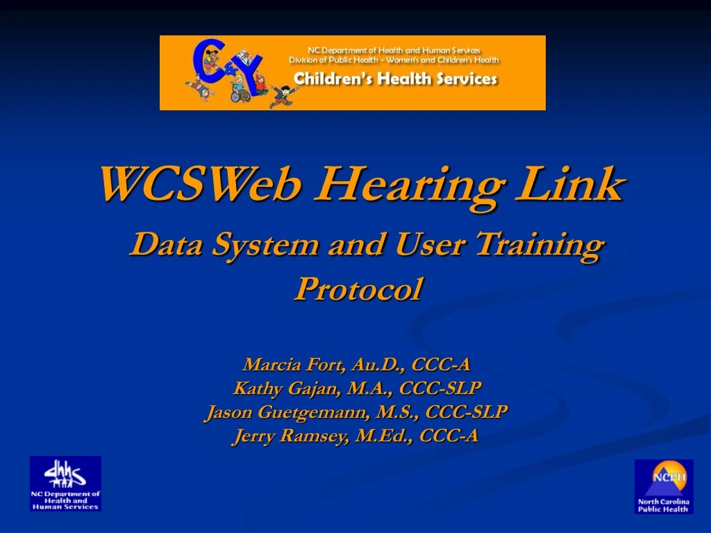 wcsweb hearing link data system and user training