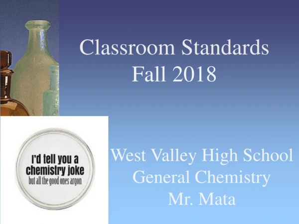 Classroom Standards Fall 2018
