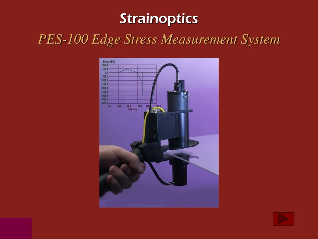 strainoptics pes 100 edge stress measurement