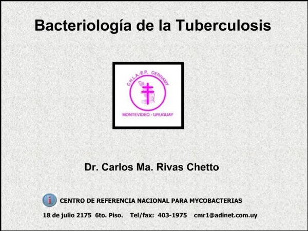 Bacteriolog a de la Tuberculosis