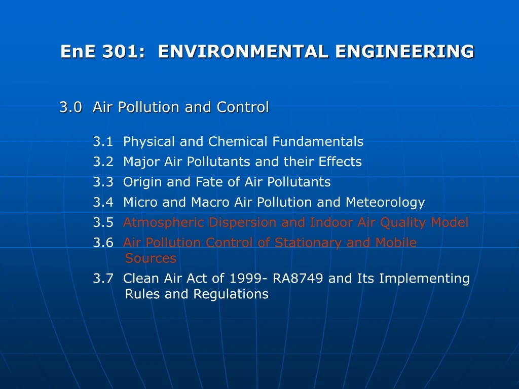 ene 301 environmental engineering