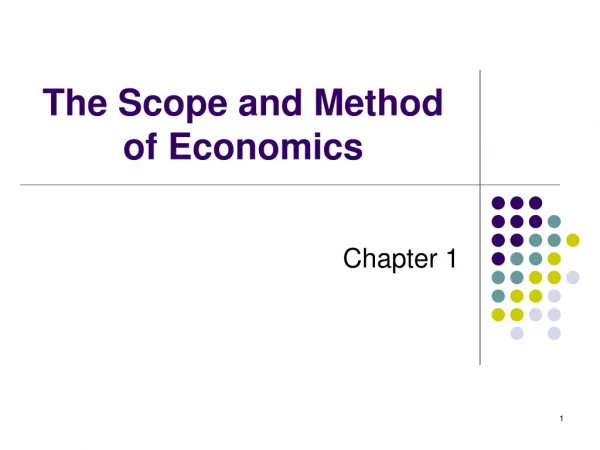 The Scope and Method of Economics