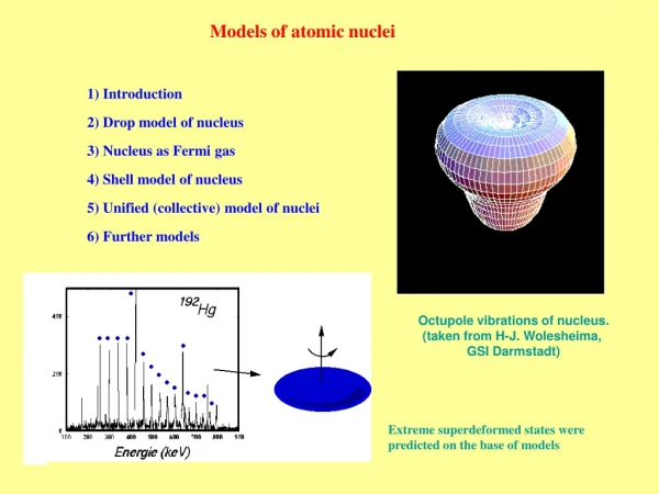 Models of atomic nuclei