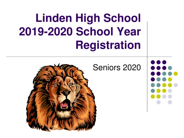 Linden High School 2019-2020 School Year Registration