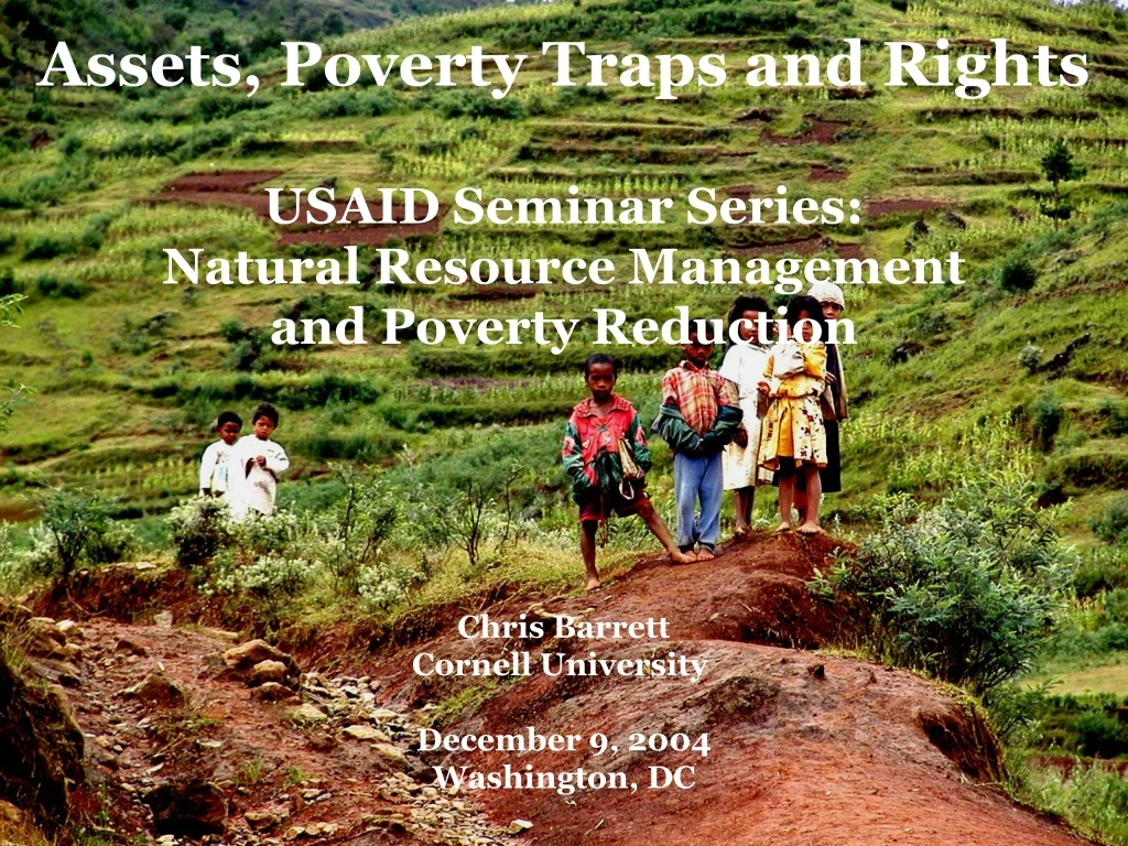 assets poverty traps and rights usaid seminar