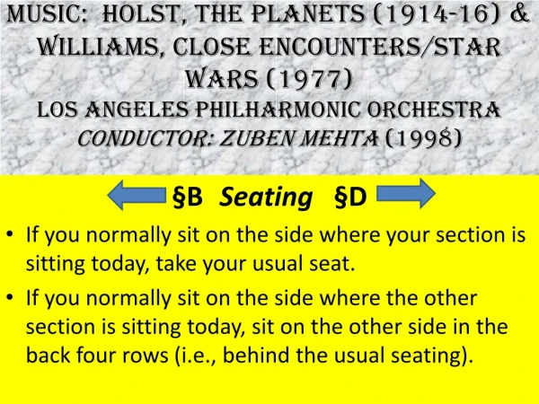 §B Seating §D