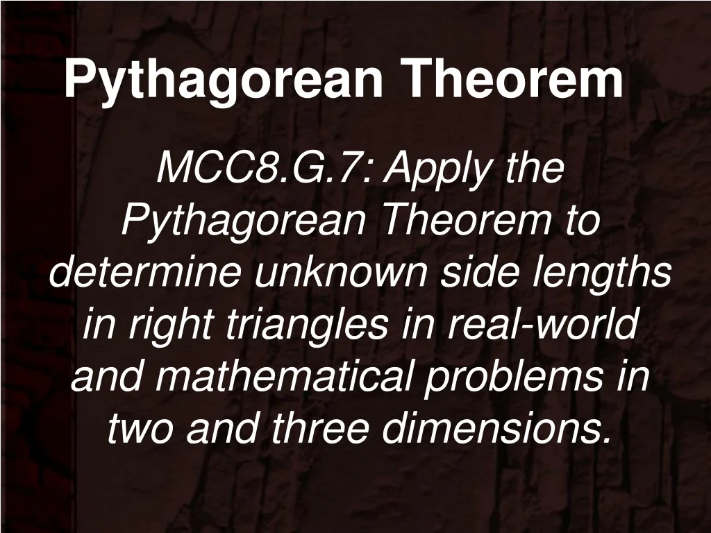 pythagorean theorem