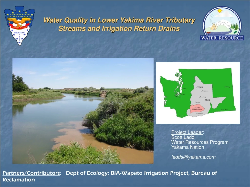 water quality in lower yakima river tributary