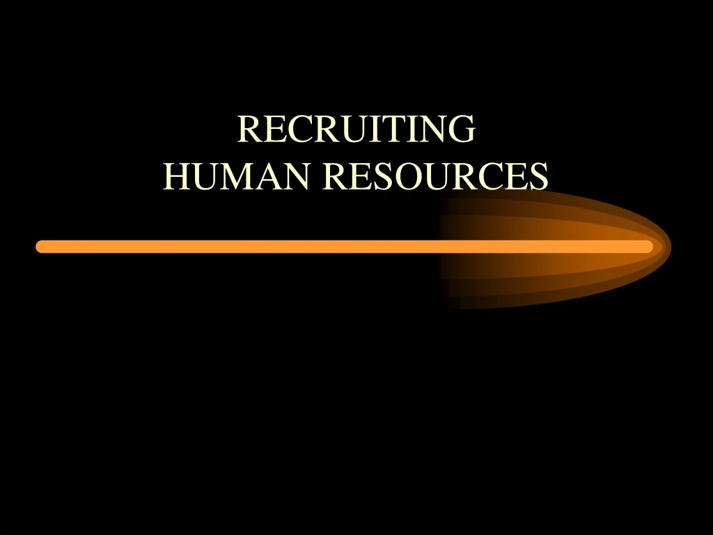 recruiting human resources