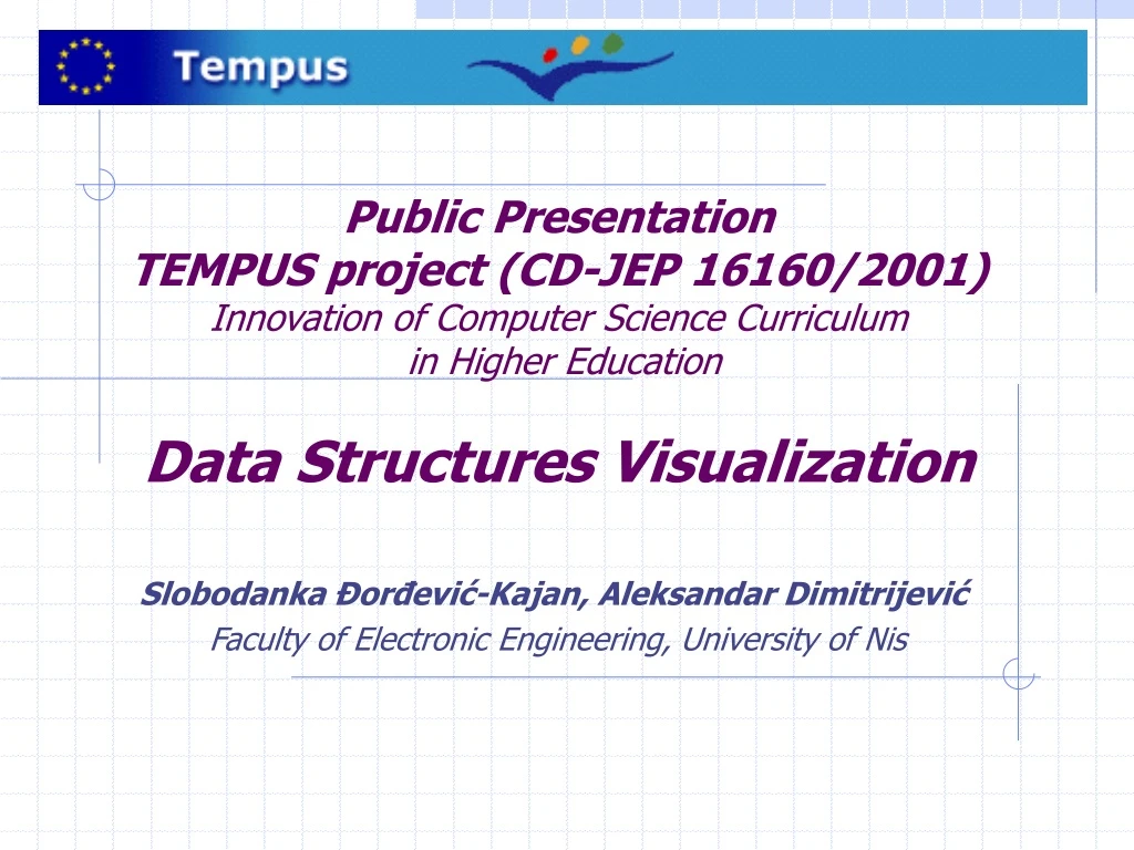 slobodanka or evi kajan aleksandar dimitrijevi faculty of electronic engineering university of nis