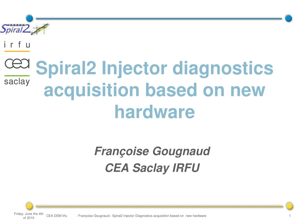 spiral2 injector diagnostics acquisition based on new hardware
