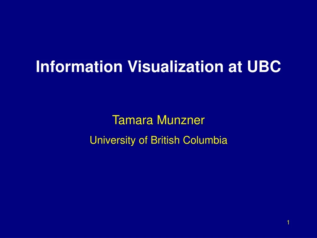information visualization at ubc