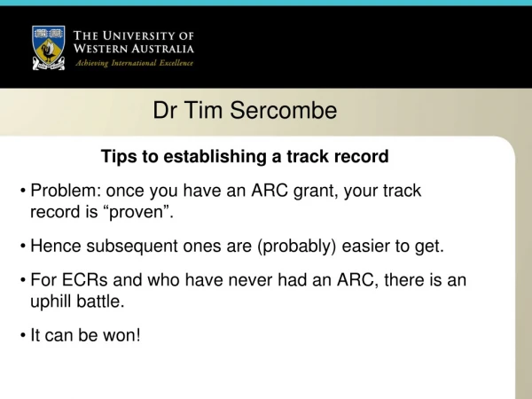 Dr Tim Sercombe