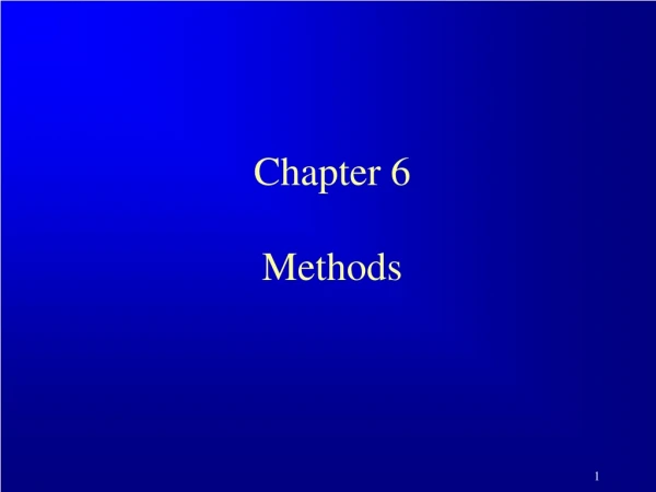 Chapter 6 Methods