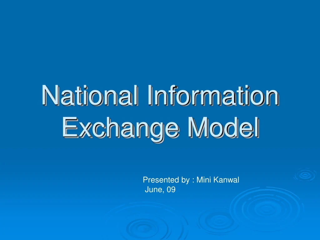 national information exchange model