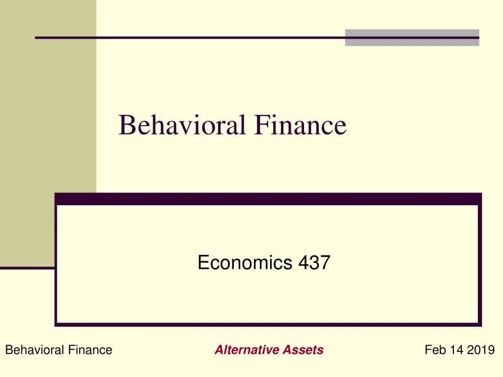 behavioral finance