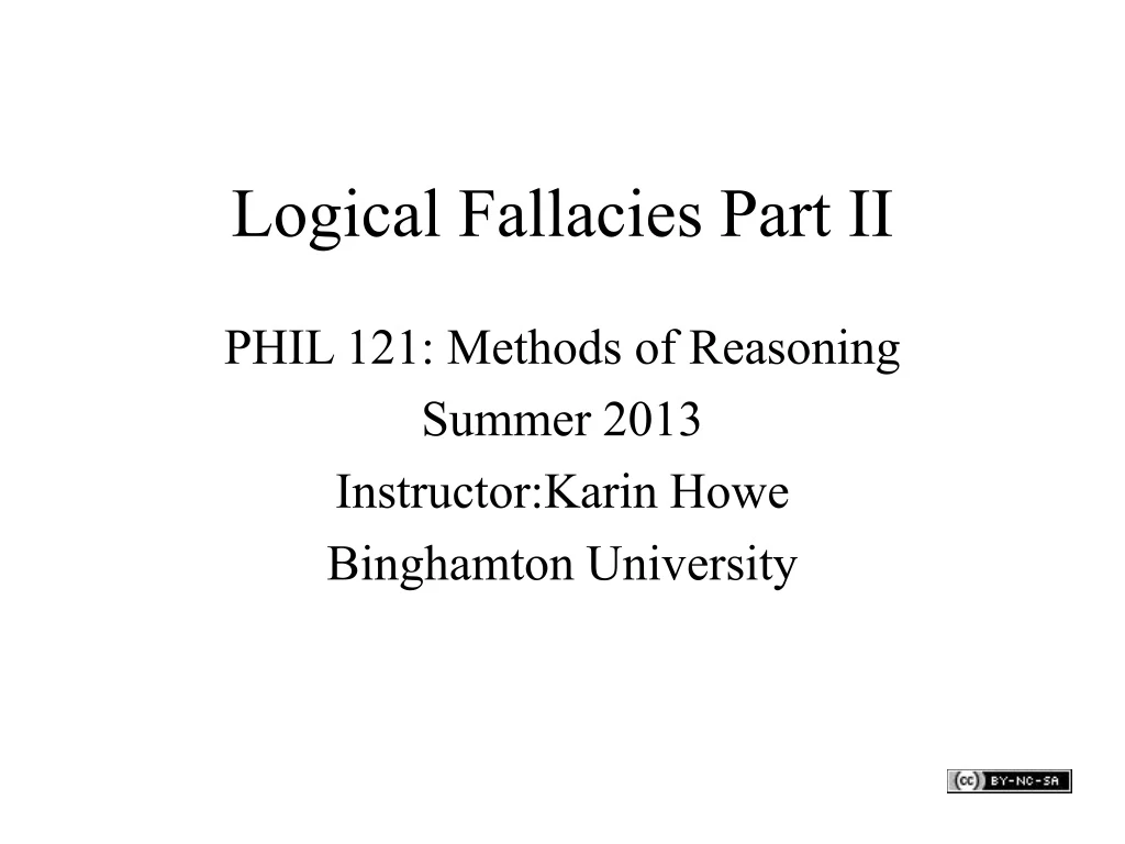 logical fallacies part ii