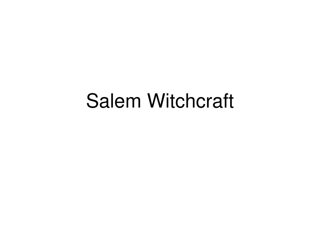 salem witchcraft