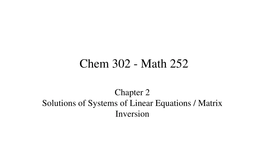 chem 302 math 252