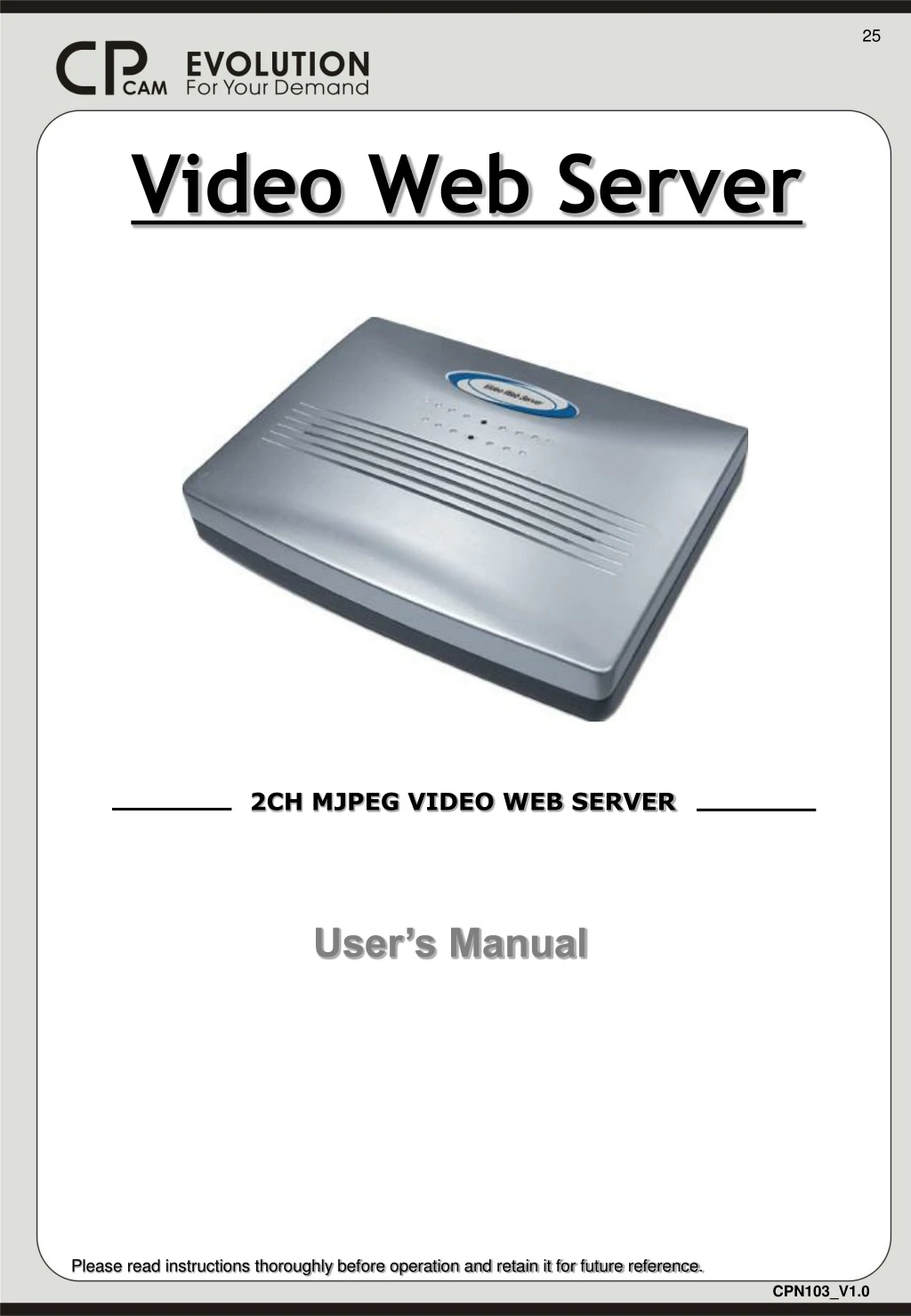 2ch mjpeg video web server